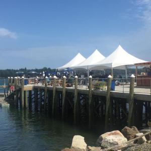 The new Lobsterman’s Wharf in East Boothbay at first sight. LISA KRISTOFF/Boothbay Register