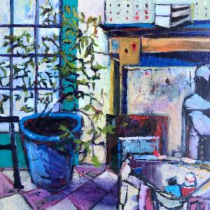 One of Nancy Keenan Barron’s paintings in her August show at Studio 53 in Boothbay Harbor. Courtesy of the artist Nancy Keenan Barron