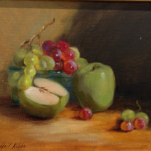 “Fresh Vitamin C” by Sue Heil Kibbe. See this painting and others by this local artist at Saltwater Artists Gallery in New Harbor. Courtesy of the gallery Sue Heil KIbbe