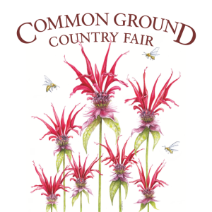 The 2020 Common Ground Country Fair artwork features bee balm and bees. Courtesy photo
