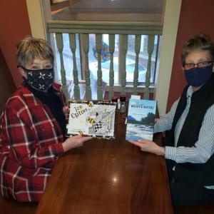 Authors Deborah Walder, left and Laurie Apgar celebrating the publication of their new books at King Eider’s Pub. Courtesy photo