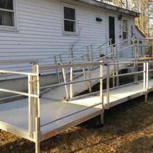 An example of an aluminum ramp installed by Rebuilding Together-Lincoln County. Courtesy of Jack Herger