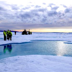 Scene from the documentary “Frozen Obsession,” on the Northwest Passage Project expedition to the Arctic. Courtesy photo