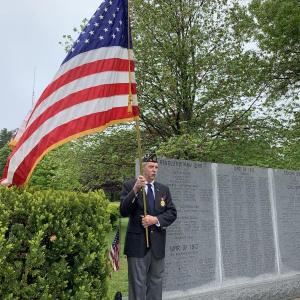 American Legion Post 54’s John Kennedy takes part in the Memorial Day service in Wiscasset. SUSAN JOHNS/Wiscasset Newspaper