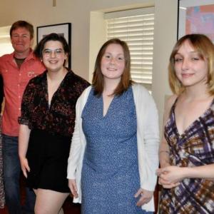 amara Dica and Tim Beal, owners of Damariscotta River Grill with Lincoln Academy scholarship recipients Beck Lambert, Ruby Long, and Corina Larain Gill. Courtesy of Kim Traina