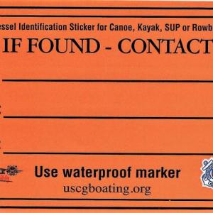 These stickers are available locally. U.S. Coast Guard photo