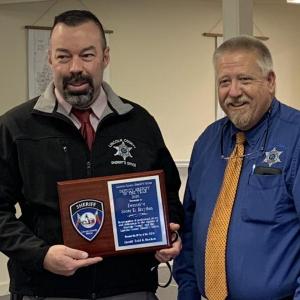 Sheriff Todd Brackett, right, is looking for a few more good officers like Todd Hayden, who was named 2020 Lincoln County Deputy of the Year. BILL PEARSON/Boothbay Register