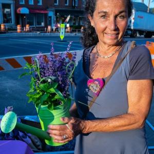 Ramone Hanley-Warren, creator and owner of Cottage Lavender Co. in Edgecomb, will be offering lavender wreaths, sachets, and more for purchase during Wiscasset Art Walk. Bob Bond photo