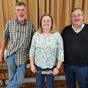 Dawn Murray is the new Edgecomb Board of Selectmen Chairman. Her fellow board members, Mike Smith, left, and Ted Hugger elected her June 1. BILL PEARSON/Boothbay Register