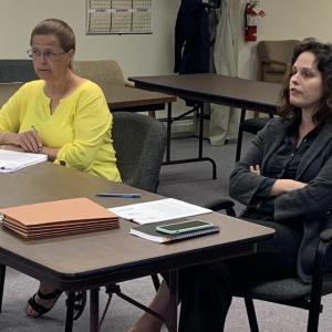Prosecutorial District VI District Attorney Natasha Irving, right, renews her request to change job descriptions within the Wiscasset office so the chain of command ends with lawyers, not the county administrator. BILL PEARSON/Boothbay Register