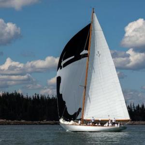 Marilee, designed and built by Herreshoff in 1926, is owned by Ken and Ginny Colburn of Southport, Maine. Courtesy photo