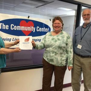 From left are Margaret Perritt, Jan Flowers of Wiscasset and Jerry Homer. Courtesy photo