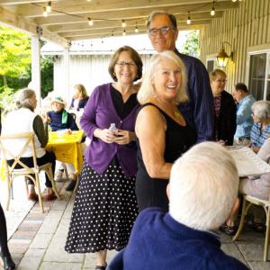 Wiscasset residents enjoy the last Bands for Books party in 2019. Carl Ward photo