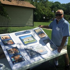 Hendricks Hill Museum Director Bruce Joule at the History Fair last weekend. LISA KRISTOFF/Boothbay Register