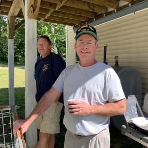 American Legion Post 54 members and Navy veterans Cliff Hendricks, left, and Neil Page. SUSAN JOHNS/Wiscasset Newspaper