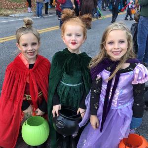 Addyson Petrie, Izzy Bailey and Kamryn Petrie as “Hocus Pocus” witches. Courtesy photo