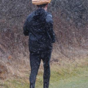 A runner in the 2019 event shows some Thanksgiving spirit with a pumpkin pie hat. Courtesy of Coastal Rivers