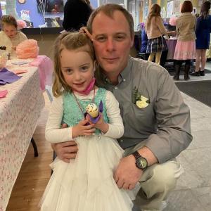 Nathan Sullivan and daughter Isla Sullivan enjoy Wiscasset’s father-daughter dance Feb. 11. Courtesy photo