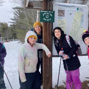 Members of the Hearty Roots Outing Club this past winter. Courtesy of Haley Bezon