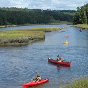 Paddling on the Sheepscot River. Natasha Salvo photo