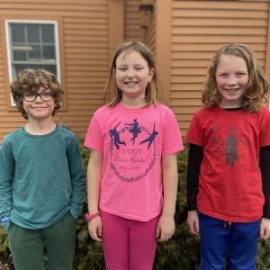 CTL third and fourth graders take a clean sweep of the Poetry Society of Virginia's third and fourth grade division. Pictured, from left, Charlie Record, Jackie Branch, and Roy Journagan. Courtesy of CTL