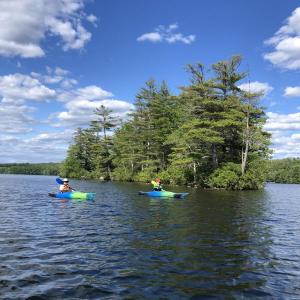 Paddling past Spectacle Island. Isobel Curtis photo