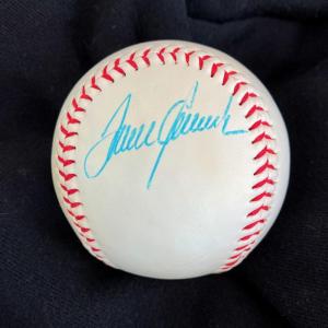 A raffle featuring this Tom Seaver autographed baseball will be held at the Lincoln County Democratic Committee’s Family Fun Day Lobster Bake on Sunday, Aug. 7, at Cider Hill Farm in Waldoboro. Courtesy photo