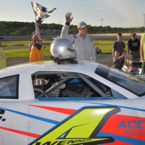 Connor Wenners, 17, drives the #4 car at Wiscasset Speedway. Courtesy of Connor Wenners