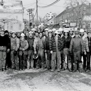 In December 1982 just before the construction on the Wiscasset bridge shut down for the winter, I asked the men and women from Shoals Construction who were building the bridge to pose for a picture. PHIL DI VECE/photo