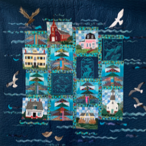 Win this quilt created and donated by Betty Lu Brydges by entering the raffle to benefit the Damariscotta Mills Fish Ladder project. Courtesy photo
