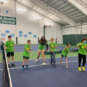 Young tennis players at CLC Lincoln County YMCA. Courtesy photo