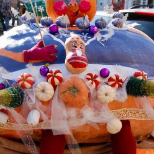 One of the past examples of pumpkin art along Damariscotta’s main street during Pumpkinfest. Courtesy photo