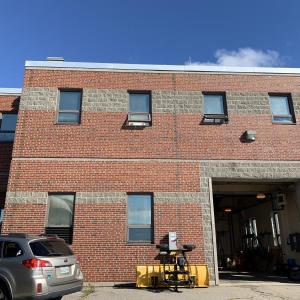 A building at the sewer treatment plant against a blue sky Sept. 29. SUSAN JOHNS/Wiscasset Newspaper