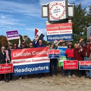 Candidates, volunteers, and the public celebrate the Republican Headquarters II opening. Courtesy photo