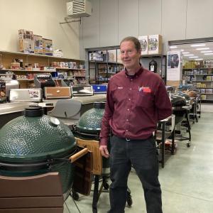 Wayne Averill, co-owner of Ames True Value Hardware and Supply, is ready for Early Bird shoppers. EDNA MILLER/Wiscasset Newspaper