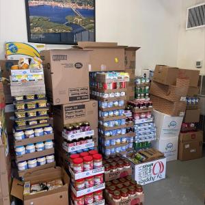 Food supply at Wiscasset Ford for its food pantry on Dec. 18. Courtesy photo