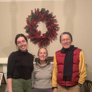 From left are Midcoast Conservancy Land Protection specialist Anne Read, Susan and Kinne Stires. Courtesy of Midcoast Conservancy