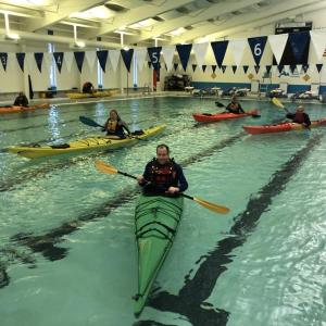 Sea kayak pool sessions are upcoming at the Boothbay Region YMCA. Courtesy photo