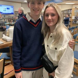Senior Class President Sydney Blake and Junior Class President Colby Allen are organizing a student-led project in preparing the high school for elementary school students. BILL PEARSON/Boothbay Register