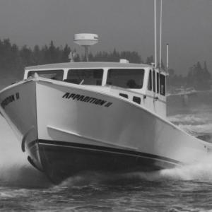 lobster boats footbridge