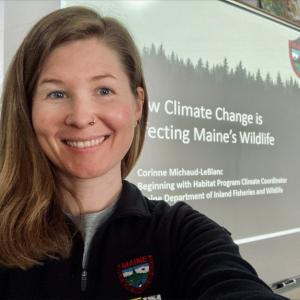 Corinne Michaud-LeBlanc, Beginning With Habitat Climate Coordinator with the Maine Department of Inland Fisheries and Wildlife (MDIFW) will be the guest speaker at KELT’s annual membership meeting April 12. Courtesy of KELT