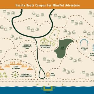 A rendering of the campus Hearty Roots hopes to construct. After six years of being purposefully portable, the nonprofit is searching for a permanent home and launched a capital campaign to raise $1.5 million by the end of 2023. Image courtesy Hearty Roots