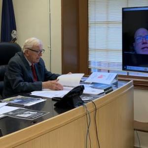 Ron Smith of RHR Smith & Company told commissioners June 20, Lincoln County is in “great financial shape.” BILL PEARSON/Boothbay Register