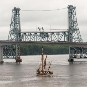 Virginia in the Kennebec River in Bath. Russ Bolt photo