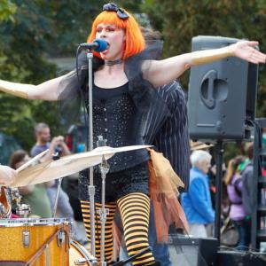 A Busker at a previous Damariscotta Pumpkinfest & Regatta. Courtesy photo