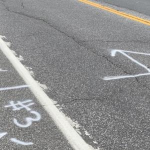 Maine Department of Transportation engineers have marked sections of Route 27 where safety improvements will occur “as soon as possible.” BILL PEARSON/Boothbay Register