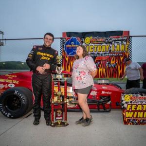 Matt Swanson and Jr. Official Kathy Grover. Courtesy of Steve Girard of SGirardPhotography