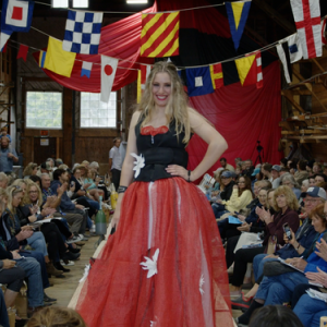 An appreciative audience clapped for Fishin’ for Fashion models walking the catwalk showing off creations made from fishing industry materials and gear. Courtesy of LCTV