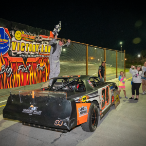 Ashton Burgess happily celebrates his first Strictly Street Victory. Courtesy of Mainemonty Media