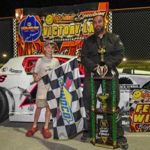 James Osmond & Jr. Official Levi Davis in Victory Lane.. S Girard Photography